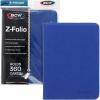 BCW Z-Folio 9-Pocket LX Album – Purple | Secure Zipper Card Organizer | Premium Leatherette Card Collection Binder | Trading Card Binder for Pokemon, MTG, Sport Cards and More(Blue)