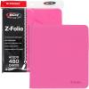 BCW Z-Folio LX Zipper Portfolio – Premium Pink Leatherette 12-Pocket Playset Album – Secure Zipper – 480 Card Capacity – Card Collector’s Dream – Card Organizer – Trading Card Storage