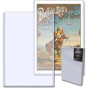BCW 11 x 17 Art and Print Toploader – Pack of 10 | Crystal Clear, Rigid PVC | Photo Print Protector for Lithographs, Artwork, and Collectibles | Plastic Sheet Protectors | Restaurant Menu Holders