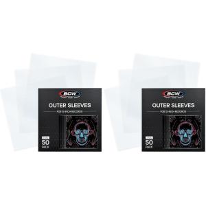 BCW 12-Inch Outer Sleeves – 50 Pack | Clear 2 Mil Polypropylene | Acid-Free Archival Quality for 33 1/3 RPM Album Covers | Ideal for Collectors(2 Mil Thickness (Pack of 2))