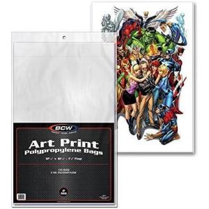 BCW 12×18 Print Bags – Crystal Clear Polypropylene | Archival Quality, Acid-Free Sleeves for Collectible Prints and Posters | Pack of 200 Clear Poly Sleeves for Photos