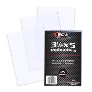 BCW 3.5×5 Topload Holder – 25 Pack | Premium Rigid Plastic Protector Case for Trading Cards, Index Cards, and Photos | Perfect Fit for Transformer TCG, Magic: The Gathering, and More