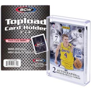BCW 360 PT. Thick Card Topload Holder – Pack of 1 | Durable Rigid PVC Toploader | Toploaders for Memorabilia, Jersey, Patch, and Relic Cards | Ideal for Collectors and Hobbyists