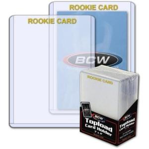 BCW 3X4 Top Loaders for Cards | Rookie Imprinted Gold Toploaders | Rigid PVC | Protects Baseball, Football, Hockey, MTG, Pokemon Cards | Standard Size Top Loaders(Gold)
