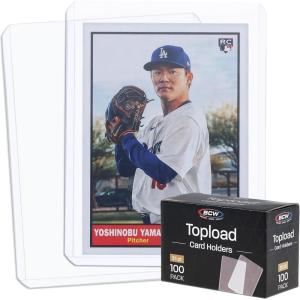 BCW 3×4 Standard Topload Card Holders | 100 Pack | Top Loaders for Cards | Rigid Card Protector | Fits Standard Size Cards Up to 20pt(Standard)