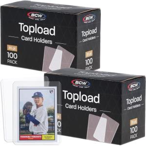BCW 3×4 Standard Topload Card Holders | 200 Pack | Rigid Toploaders for Cards | Standard Trading Card Toploaders for Baseball, Pokémon, MTG, Sports Cards | Holds Up to 20 pt(Standard)
