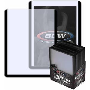 BCW 3×4 Topload Card Holder – Black Border | 25 Pack | Premium Quality Rigid PVC Protector for Standard Size Trading Cards | Card Holders for Sports Cards, MTG, Pokemon, and More (Black)(Black)
