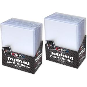 BCW 3×4 Topload Card Holder – Standard – 50ct | Rigid PVC Trading Card Protection for Baseball Cards, Football Cards, and Trading Cards Like Pokémon and MTG | Holds Cards Up to 20pts