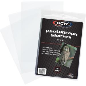 BCW 5×7 Photo Sleeves – 300 ct | Acid Free, No PVC | Soft Clear Plastic Photo Sleeves | Archival Quality | Fits 5×7 Photos & BCW 5×7 Toploaders