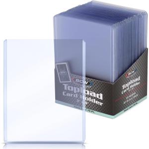 BCW 79 PT. Thick Card Topload Holder – Pack of 25 | Durable Rigid PVC Toploader | Toploaders for Memorabilia, Jersey, Patch, and Relic Cards | Ideal for Collectors and Hobbyists