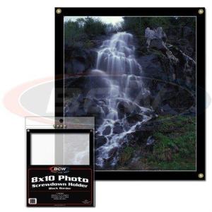 BCW 8×10 Screwdown Holder | Black Border Photo Display | Wall Mountable | 2-Piece Design | Brass Screws | Recessed Area for 8×10 Photos | Protect & Display Collectible Photographs & Prints