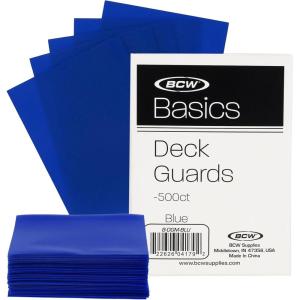 BCW Basics Card Sleeves | 500 Count Box | Acid-Free, Archival Safe | Durable, Cost-Effective Card Protector Sleeves for Standard 2.5″ x 3.5″ Trading and Game Cards (Blue)(Blue)