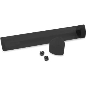 BCW Blue Playmat Tube with Dice Cap | Includes 2 Free Dice | Tri-Oval Design Prevents Rolling | Oversized Cap for Storage | Durable Plastic Tube for MTG, TCG Playmats, and Game Mats(Smoke)