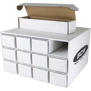 BCW Card House Storage Unit with 12 x 800ct Boxes | Holds Up to 9600 Cards | Organizer for Sports Cards, Pokémon, Magic: The Gathering & More