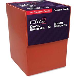 BCW Combo Pack – Inner Sleeves & Elite2 Deck Guards – Autumn | Fits Standard 2.5″x3.5″ Game Cards | Clear Glossy Front, Textured Back | Includes 100 Elite2 Deck Guards & 100 Inner Sleeves
