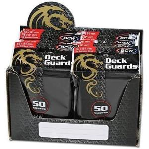 BCW Deck Guard – Double Matte Black Card Sleeves | Acid-Free, Archival-Safe, No PVC | Anti-Glare Matte Finish | Fits Standard 2½” x 3½” Game Cards | Durable Deck Protector Sleeves | 1000 Ct
