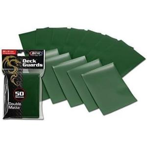 BCW Deck Guard – Double Matte Green Card Sleeves | Acid-Free, Archival-Safe, No PVC | Anti-Glare Matte Finish | Fits Standard 2½” x 3½” Game Cards | Durable Deck Protector Sleeves | 600 Ct