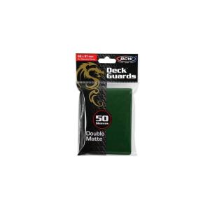 BCW Deck Guard – Double Matte Purple Card Sleeves | Acid-Free, Archival-Safe, No PVC | Anti-Glare Matte Finish | Fits Standard 2½” x 3½” Game Cards | Durable Deck Protector Sleeves | 50 Ct(Green)