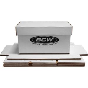 BCW Durable 45 RPM Vinyl Record Storage Box – 5 Pack | Stackable, Heavy-Duty Cardboard | White Corrugated Cardboard, Ideal for DJs, Show Vendors, Record Collectors | Holds 150+ 7-Inch Singles(5 Pack)