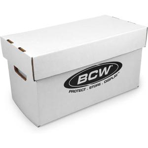 BCW Durable 45 RPM Vinyl Record Storage Box – 5 Pack | Stackable, Heavy-Duty Cardboard | White Corrugated Cardboard, Ideal for DJs, Show Vendors, Record Collectors | Holds 150+ 7-Inch Singles(1 Pack)