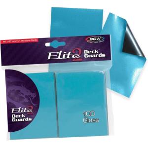 BCW Elite2 Glossy Card Sleeves – Red | Crystal-Clear Front | Textured Back | Fits 2.5″ x 3.5″ Cards – 100 Ct(Azure)
