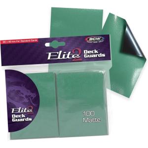 BCW Elite2 Matte Card Sleeves – Mulberry | Anti-Glare Front | Textured Back | Fits Standard 2.5″ x 3.5″ Cards – 100 Pack(Seafoam)