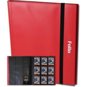 BCW Folio 9-Pocket Card Album – Red | Archival Safe, Side-Loading Trading Card Binder | Premium Collectible Storage Solution for Trading Cards, TCG, Sports Cards, and More – 360-Card Capacity