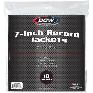 BCW Polylined Black Paper 7 in Square Corner Record Sleeves – 50 ct | Inner Protective Sleeves with Center Hole for Vinyl Records | Acid-Free, Scratch Resistant | Ideal for DJs and Vinyl Collectors(Black)