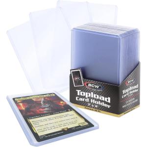 BCW Premium 3×4 Topload Card Holders – 50 Pack | Ultra-Clear 20PT Rigid PVC Protectors | Heavy-Duty Card Holders for Standard Trading Cards, Sports Cards, MTG, Pokémon & More(25 Pack)