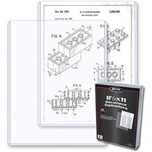 BCW Premium 8.5×11 Topload Holder | Rigid PVC, No Harmful Additives | Protects Photos, Prints, and Work Papers | Crystal Clear Display Document Toploader | Clear Plastic Document Holder