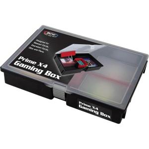 BCW Prime X4 Gaming Box | Playing Card Storage Box for Decks and Game Accessories, Includes Removable Dividers and Dice Trays | Trading Card Storage Box for Gaming (Standard)(Standard)