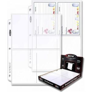 BCW Pro 4-Pocket Page (100 Ct. Box ) – 100 Pages per Box (Quantity of 1)