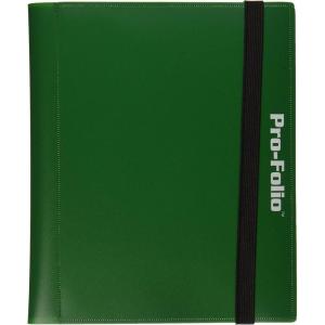 BCW Pro-Folio 4-Pocket Card Album – Black | Side-Loading Design, Trading Card Binder, Holds up to 160 Cards | Perfect Storage and Display Solution for Sports, Trading, and Gaming Card Collections(Green)