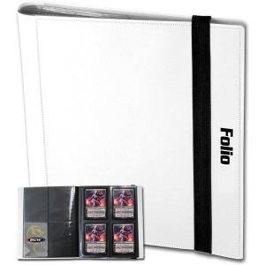 BCW Pro-Folio 4-Pocket Card Album – Black | Side-Loading Design, Trading Card Binder, Holds up to 160 Cards | Perfect Storage and Display Solution for Sports, Trading, and Gaming Card Collections(White)