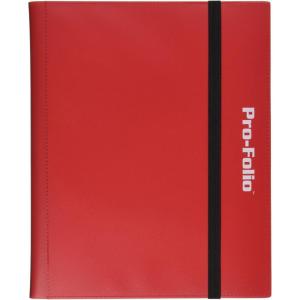 BCW Pro-Folio 9-Pocket Card Album – Black | Archival Safe, Side-Loading Trading Card Binder | Premium Collectible Storage Solution for Trading Cards, TCG, Sports Cards, and More – 360-Card Capacity(Red)