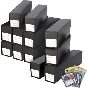 BCW QuickFold Card Storage Box for Sleeved Cards – 3 Pack – Not for Toploaders – Magnetic Closure – Holds 500-1200 Sleeved or Unsleeved Cards – MTG Card Storage(12 Pack)
