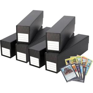 BCW QuickFold Card Storage Box for Sleeved Cards – 3 Pack – Not for Toploaders – Magnetic Closure – Holds 500-1200 Sleeved or Unsleeved Cards – MTG Card Storage(6 Pack)