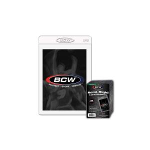 BCW Semi Rigid Card Holder #2 | 50 Pack | Crystal Clear Semi Rigid Card Sleeves for Standard Trading Cards | Ideal Card Grading Sleeves for PSA Submissions