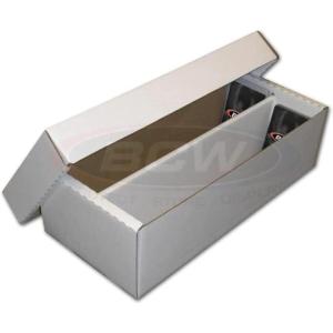 BCW Shoe Storage Card Box – 1 ct | Durable Cardboard Box for Trading Cards, Gaming Cards, and Collectibles | Holds 1600 Standard Cards or 300 3×4 Toploaders | Collectible Gaming Card Organizer Box