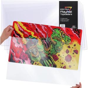 BCW Spectrum 24×14 Playmat Topload Holder | Rigid Playmat Toploader for 14″ x 24″ Gaming Mats | Archival-Safe Holder for TCG Mat Storage | 5 Pack