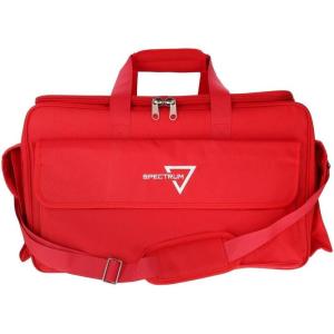 BCW Spectrum Board Game Bag | Durable Duffle for 6-8 Board Games | Expandable Pockets & Storage | Comfortable Removable Shoulder Strap | Easy Top & Side Access(Red)