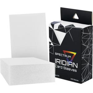 BCW Spectrum Iridian Matte Card Sleeves | Pack of 100 | White MTG Card Sleeves for All 2.5″ x 3.5″ Gaming Cards | 130-Micron Thick Matte Tournament(White)