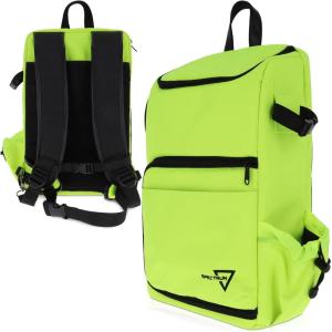 BCW Spectrum TCG Backpack | Holds 7–9 Prism Deck Cases | Configurable Storage for Cards & Gear | Playmat Strap & Side Pocket | Durable & Travel-Friendly Design | Cyber Pink/Teal(Radioactive Green)