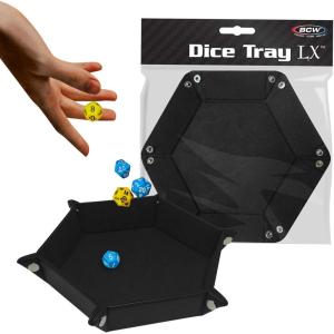 BCW Square Dice Tray – Blue | 7×7 Inches | Ideal for Dungeons and Dragons, Pathfinder, etc | Dice Rolling Tray Gaming Accessory for Tabletop RPGs and Board Games…(Black)