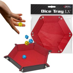 BCW Square Dice Tray – Blue | 7×7 Inches | Ideal for Dungeons and Dragons, Pathfinder, etc | Dice Rolling Tray Gaming Accessory for Tabletop RPGs and Board Games…(Red)