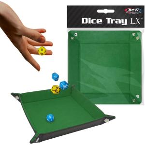 BCW Square Dice Tray – Blue | 7×7 Inches | Ideal for Dungeons and Dragons, Pathfinder, etc | Dice Rolling Tray Gaming Accessory for Tabletop RPGs and Board Games…(Grass)