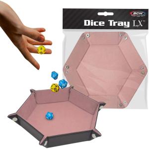BCW Square Dice Tray – Blue | 7×7 Inches | Ideal for Dungeons and Dragons, Pathfinder, etc | Dice Rolling Tray Gaming Accessory for Tabletop RPGs and Board Games…(Pink)
