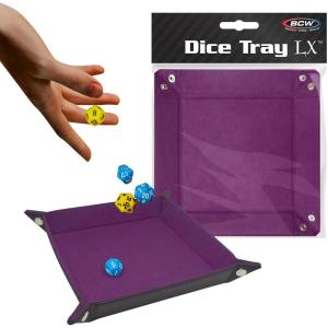BCW Square Dice Tray – Blue | 7×7 Inches | Ideal for Dungeons and Dragons, Pathfinder, etc | Dice Rolling Tray Gaming Accessory for Tabletop RPGs and Board Games…(Plum)