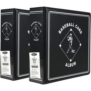 BCW Supplies 3″ Baseball Album – Black | Durable Binder for 90 Baseball Cards | Ideal for Collectors, Storage, and Card Protection – 2 Pack(2 Pack)