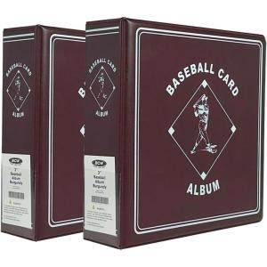 BCW Supplies 3″ Baseball Album – Burgundy | Durable Binder for 90 Baseball Cards | Ideal for Collectors, Storage, and Card Protection – 2 Pack(2 Pack)